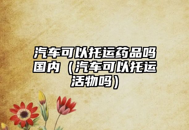 汽車可以托運藥品嗎國內(nèi)（汽車可以托運活物嗎）