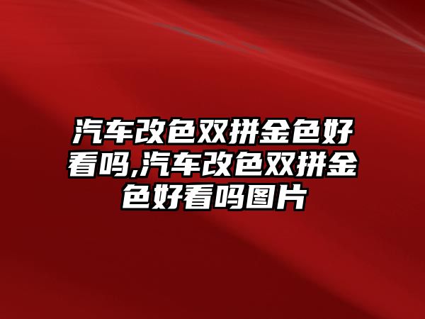 汽車改色雙拼金色好看嗎,汽車改色雙拼金色好看嗎圖片