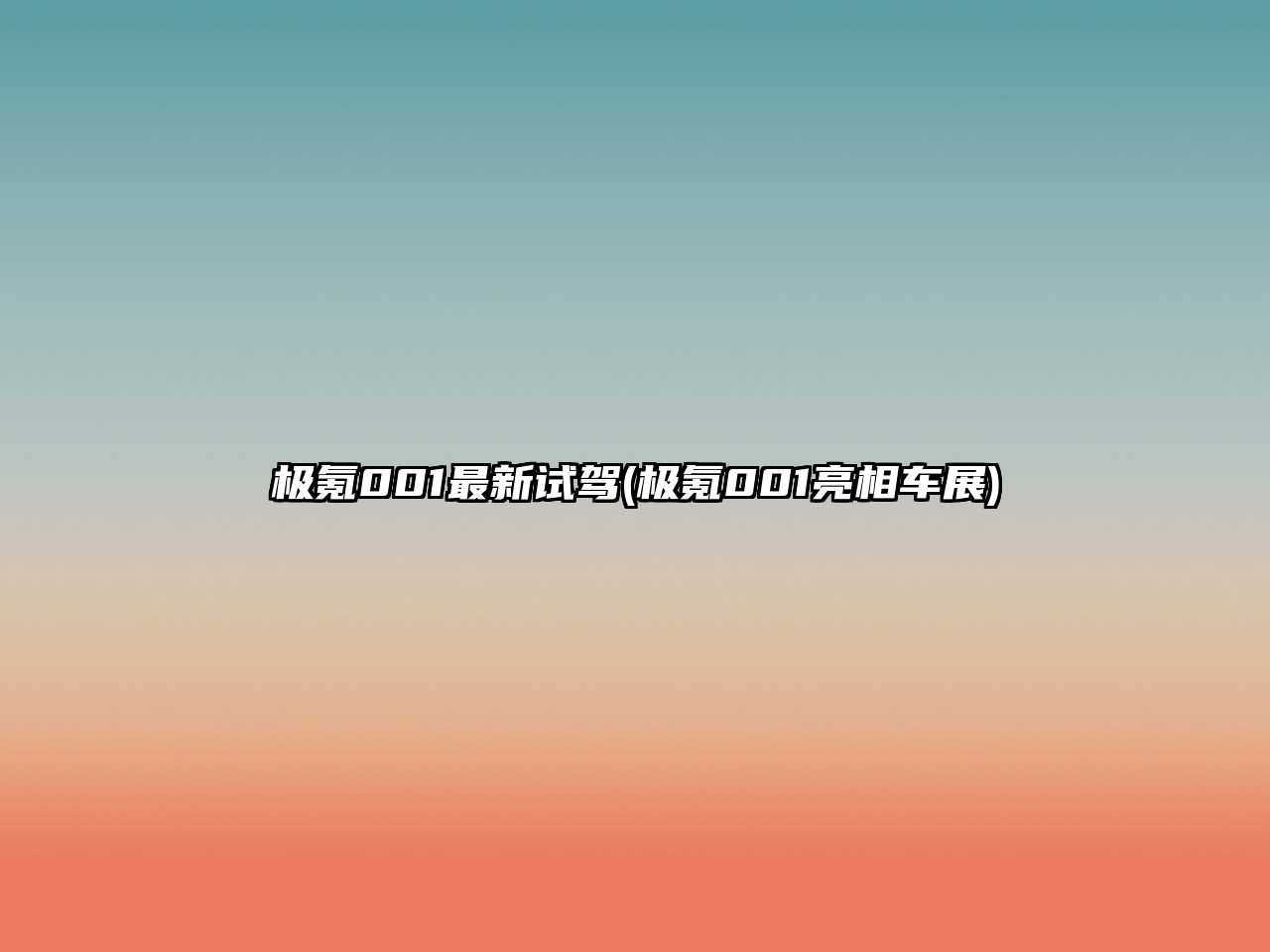 極氪001最新試駕(極氪001亮相車展)