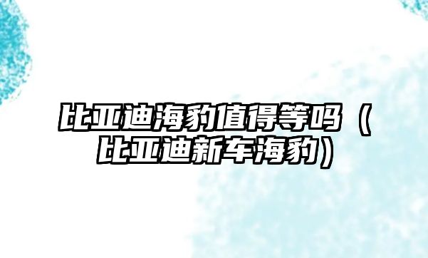 比亞迪海豹值得等嗎（比亞迪新車海豹）