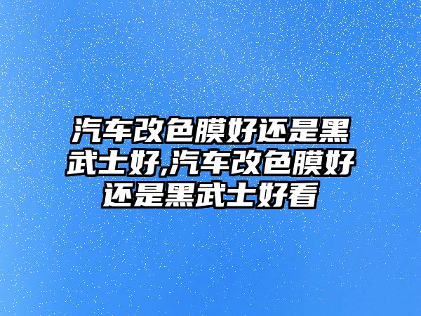 汽車改色膜好還是黑武士好,汽車改色膜好還是黑武士好看