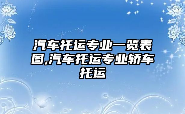 汽車托運專業(yè)一覽表圖,汽車托運專業(yè)轎車托運