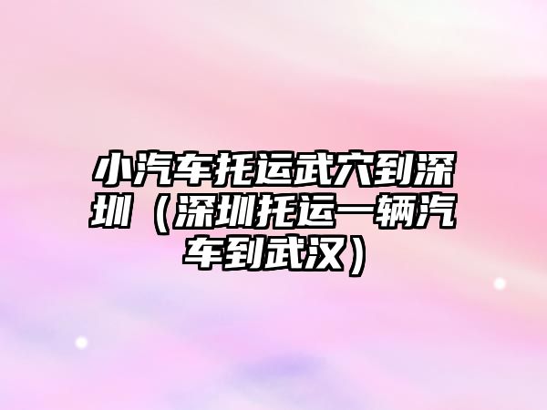 小汽車托運(yùn)武穴到深圳（深圳托運(yùn)一輛汽車到武漢）