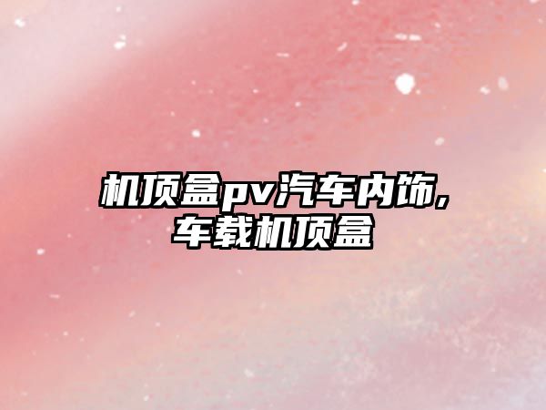 機頂盒pv汽車內(nèi)飾,車載機頂盒
