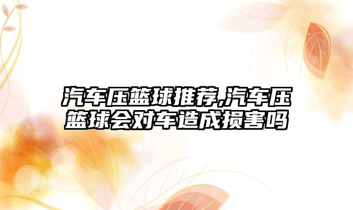 汽車壓籃球推薦,汽車壓籃球會(huì)對車造成損害嗎